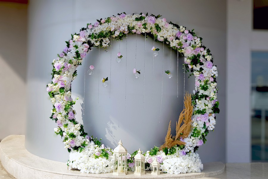photo-corner nunta cerc floral